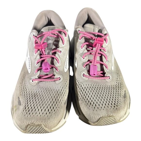 Brooks Ghost 15 Women’s Size 8 Running Shoes Gray Pink Cushioned Sneakers - Picture 3 of 8